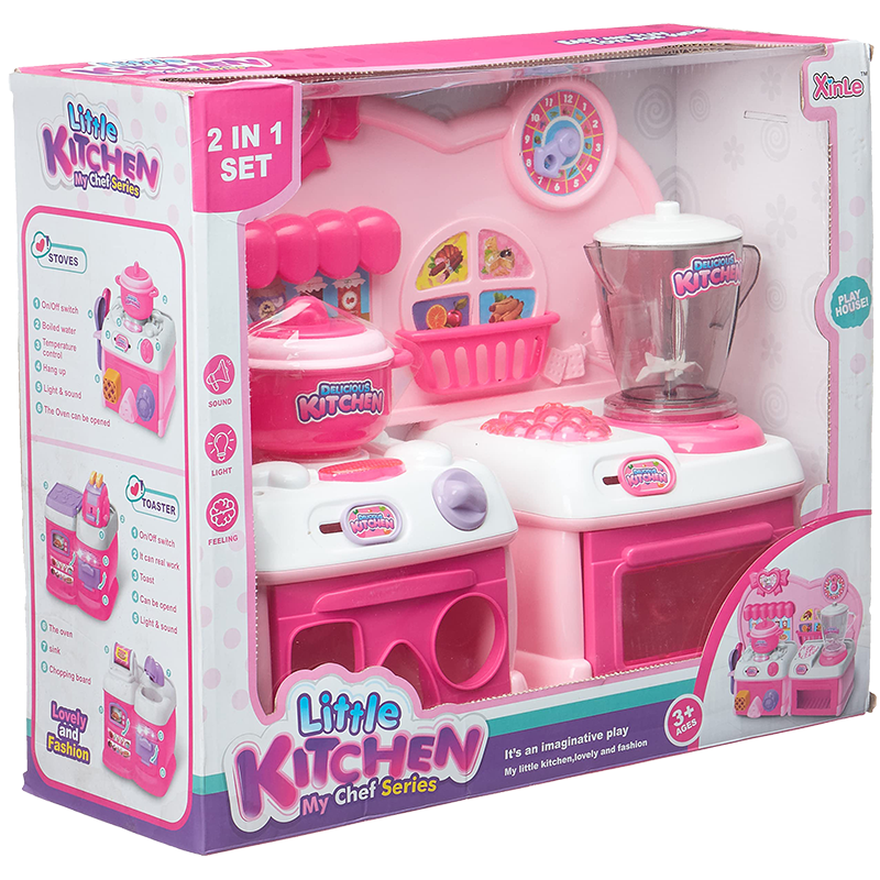 Cuisinière avec son et lumière + mixeur qui tourne